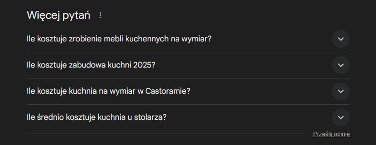 sekcja więcej pytań w google jako sposób na wpisy blogowe i nie tylko