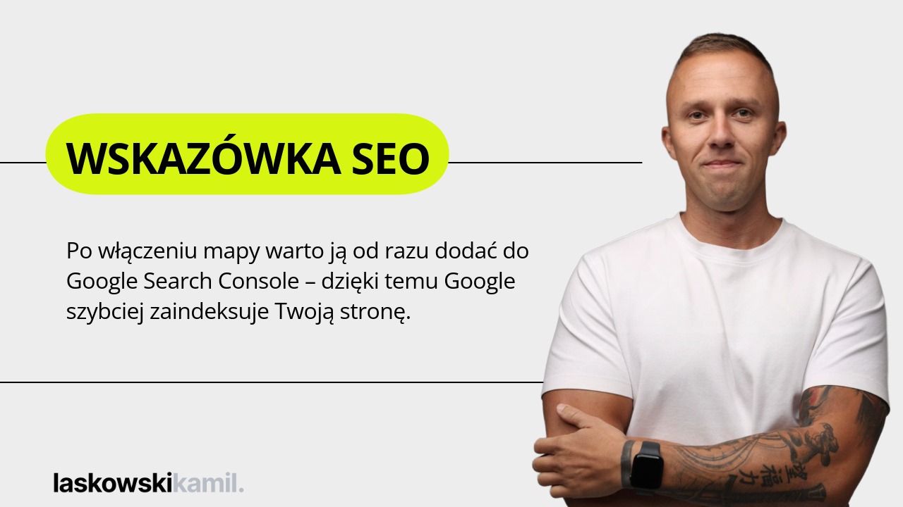 wskazówka SEO mapa witryny w WordPress - Kamil Laskowski
