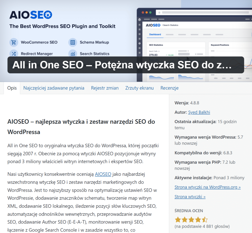 All in One SEO – prosta i funkcjonalna wtyczka SEO